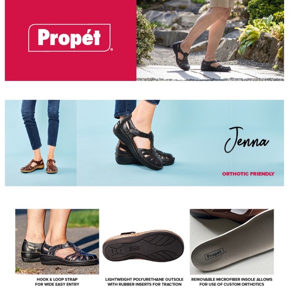 Propét, Women's Jenna Closed Toe Sandals Brown Leather, Sz 10x (2E), EUC - Picture 14 of 14